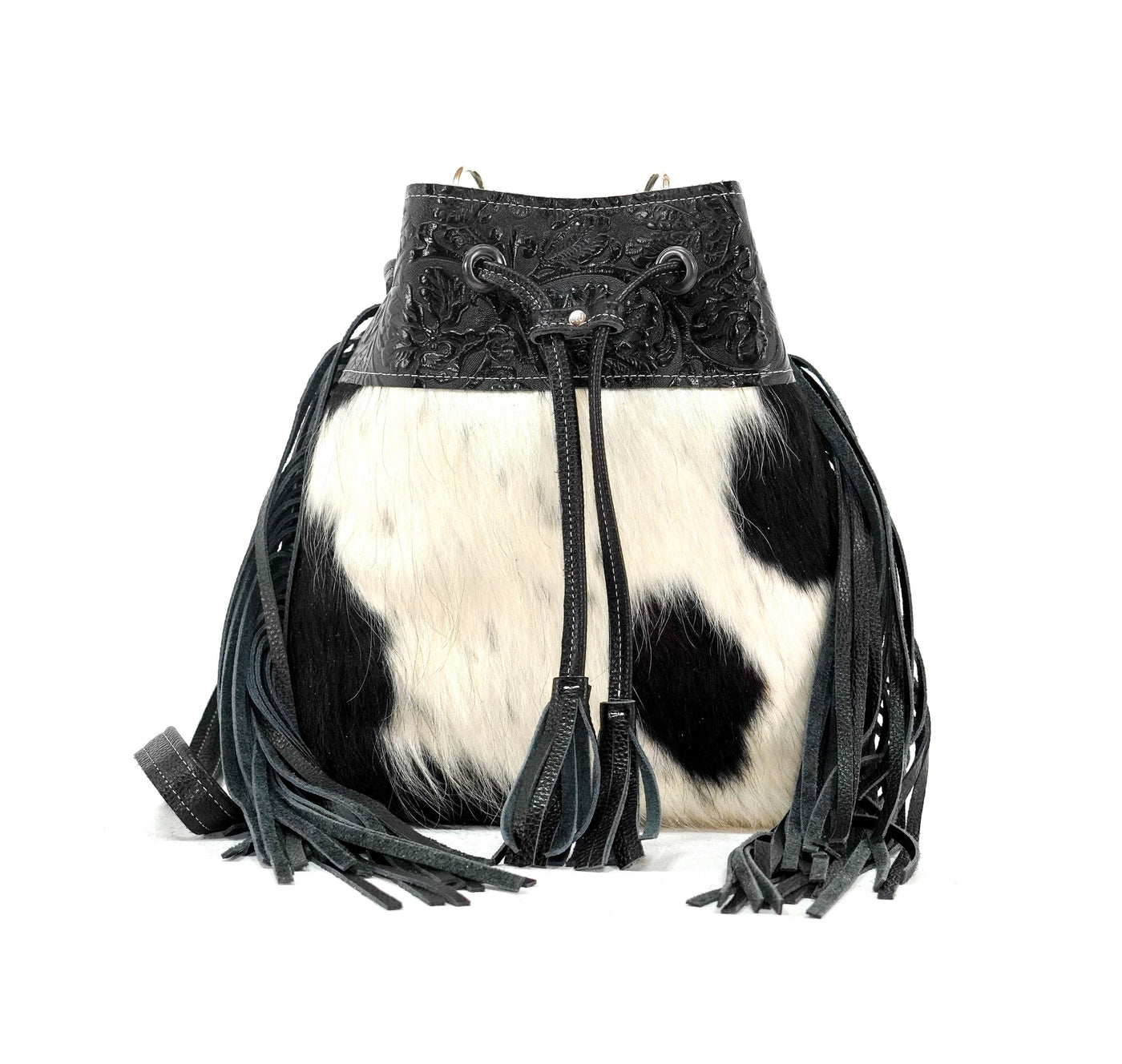 Gabby - Tricolor w/ Onyx Tool-Gabby-Western-Cowhide-Bags-Handmade-Products-Gifts-Dancing Cactus Designs