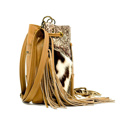 Gabby - Tricolor w/ Wildflower-Gabby-Western-Cowhide-Bags-Handmade-Products-Gifts-Dancing Cactus Designs