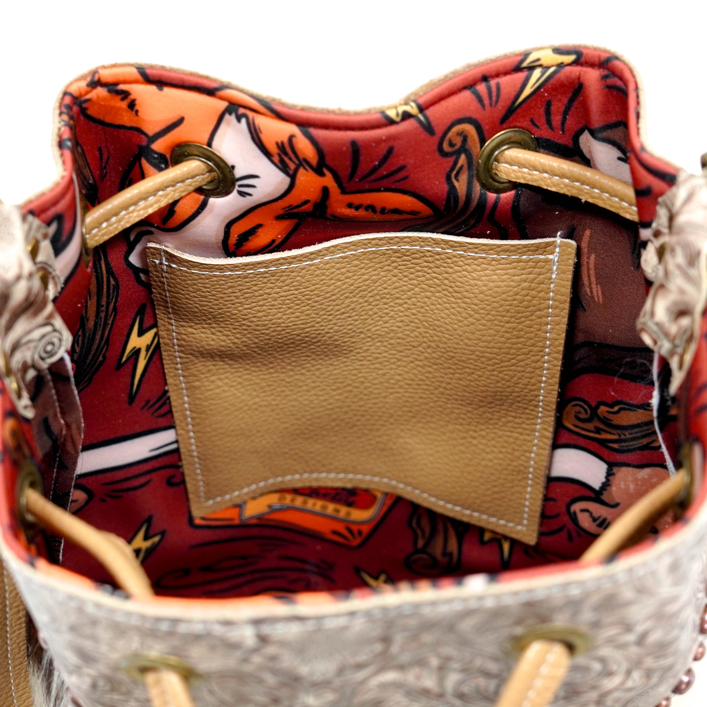 Gabby - Tricolor w/ Wildflower-Gabby-Western-Cowhide-Bags-Handmade-Products-Gifts-Dancing Cactus Designs