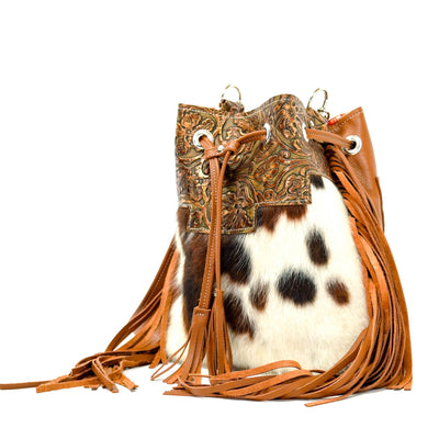 Gabby - Tricolor w/ Wyoming Tool-Gabby-Western-Cowhide-Bags-Handmade-Products-Gifts-Dancing Cactus Designs