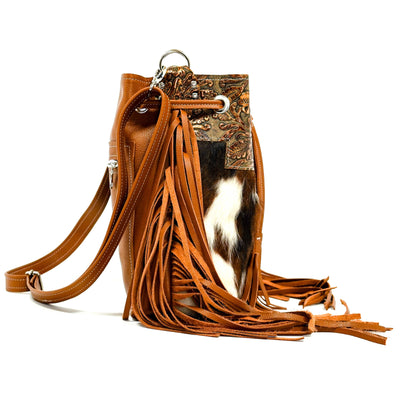 Gabby - Tricolor w/ Wyoming Tool-Gabby-Western-Cowhide-Bags-Handmade-Products-Gifts-Dancing Cactus Designs