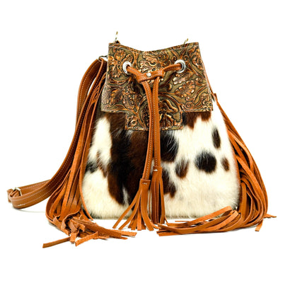 Gabby - Tricolor w/ Wyoming Tool-Gabby-Western-Cowhide-Bags-Handmade-Products-Gifts-Dancing Cactus Designs
