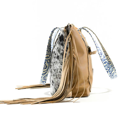 June - Black & White w/ Galaxy Tool-June-Western-Cowhide-Bags-Handmade-Products-Gifts-Dancing Cactus Designs