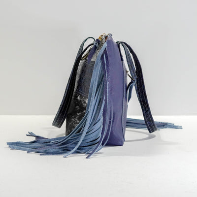 June - Black & White w/ Midnight Caracole-June-Western-Cowhide-Bags-Handmade-Products-Gifts-Dancing Cactus Designs
