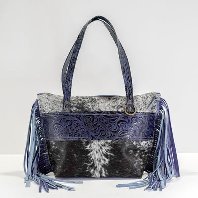 June - Black & White w/ Midnight Caracole-June-Western-Cowhide-Bags-Handmade-Products-Gifts-Dancing Cactus Designs