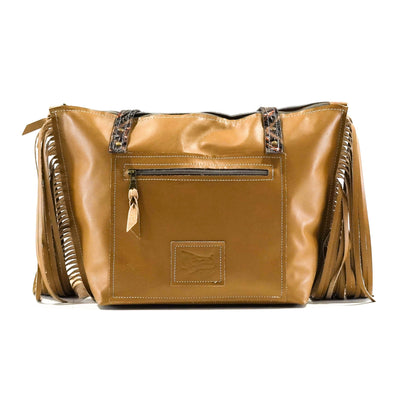 June - Brindle w/ Bronzed Aztec-June-Western-Cowhide-Bags-Handmade-Products-Gifts-Dancing Cactus Designs