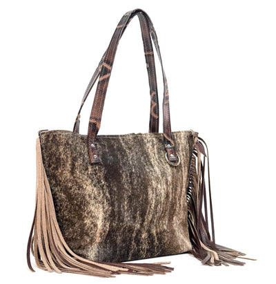 June - Brindle w/ No Embossed-June-Western-Cowhide-Bags-Handmade-Products-Gifts-Dancing Cactus Designs