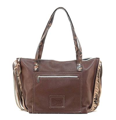 June - Brindle w/ No Embossed-June-Western-Cowhide-Bags-Handmade-Products-Gifts-Dancing Cactus Designs
