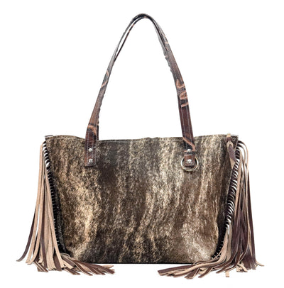 June - Brindle w/ No Embossed-June-Western-Cowhide-Bags-Handmade-Products-Gifts-Dancing Cactus Designs