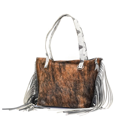 June - Brindle w/ Smoke Show Skulls-June-Western-Cowhide-Bags-Handmade-Products-Gifts-Dancing Cactus Designs