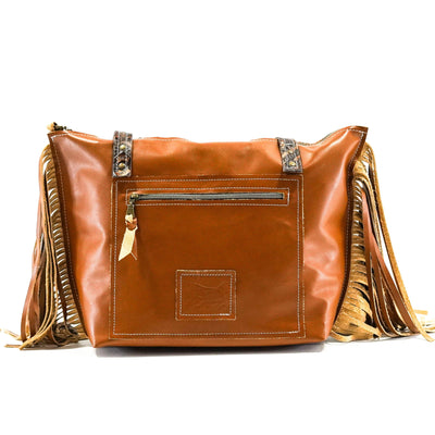 June - Dark Brindle w/ Bronzed Aztec-June-Western-Cowhide-Bags-Handmade-Products-Gifts-Dancing Cactus Designs