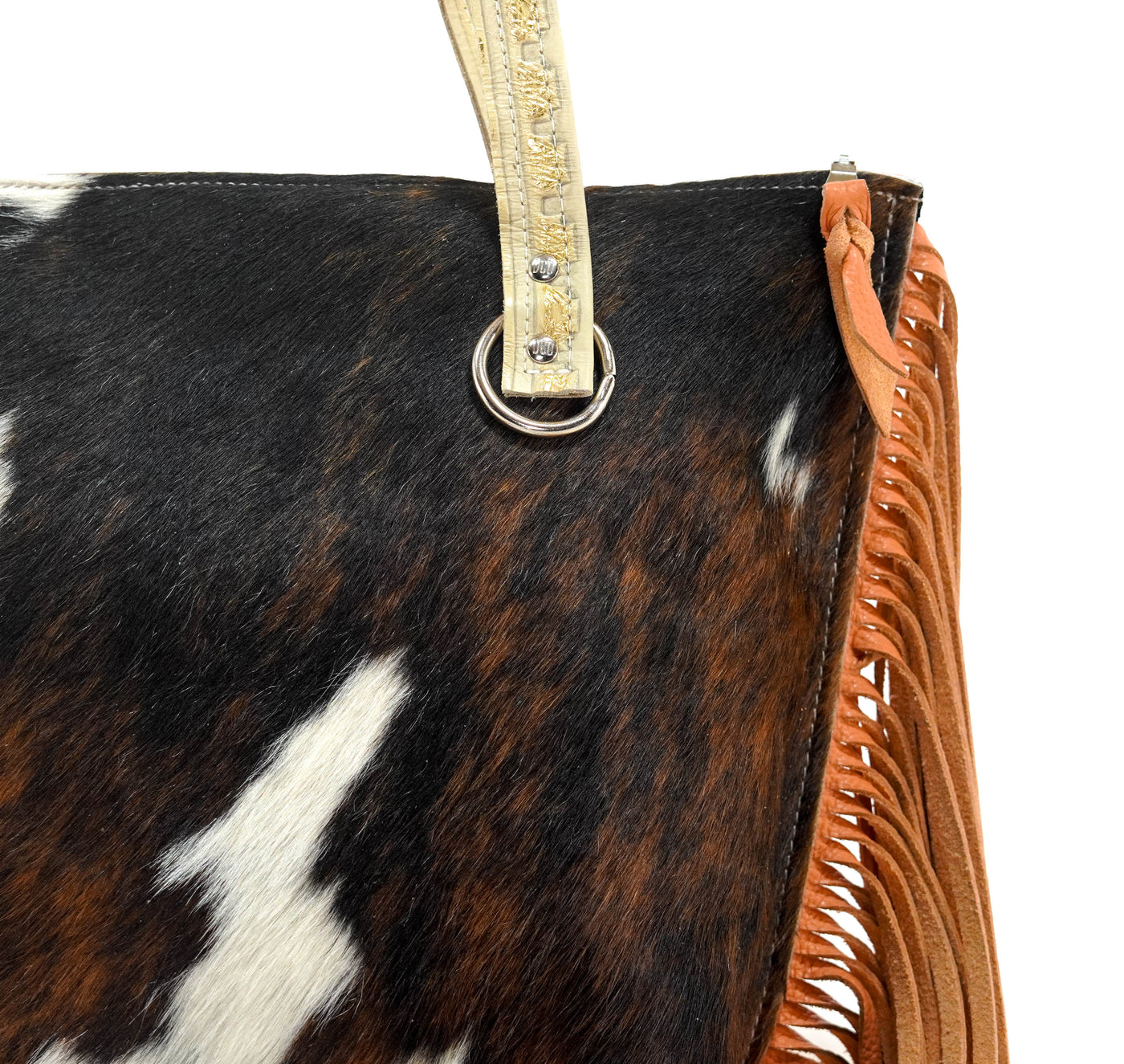 June - Tricolor w/ Golden Hills Navajo-June-Western-Cowhide-Bags-Handmade-Products-Gifts-Dancing Cactus Designs
