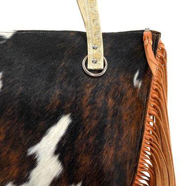 June - Tricolor w/ Golden Hills Navajo-June-Western-Cowhide-Bags-Handmade-Products-Gifts-Dancing Cactus Designs