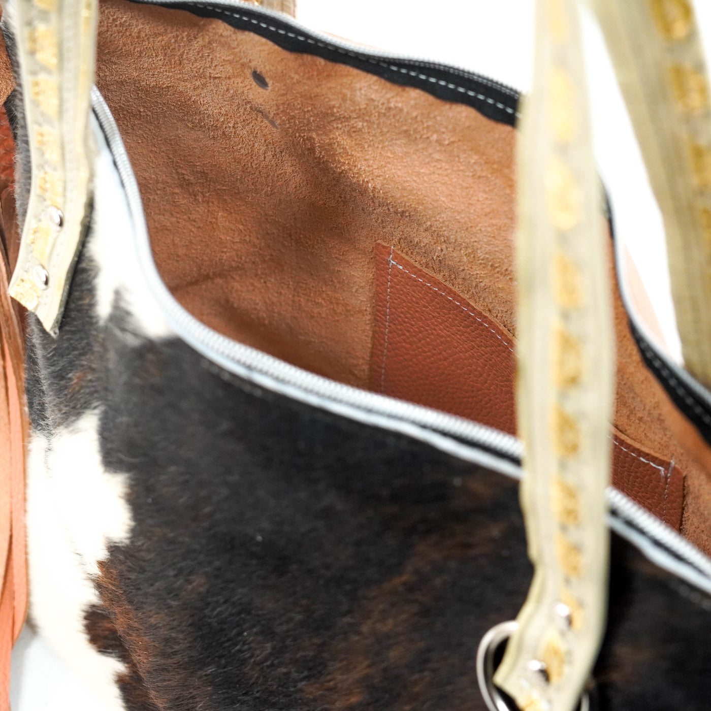 June - Tricolor w/ Golden Hills Navajo-June-Western-Cowhide-Bags-Handmade-Products-Gifts-Dancing Cactus Designs