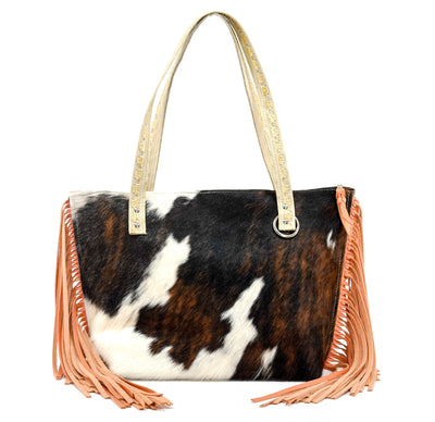 June - Tricolor w/ Golden Hills Navajo-June-Western-Cowhide-Bags-Handmade-Products-Gifts-Dancing Cactus Designs