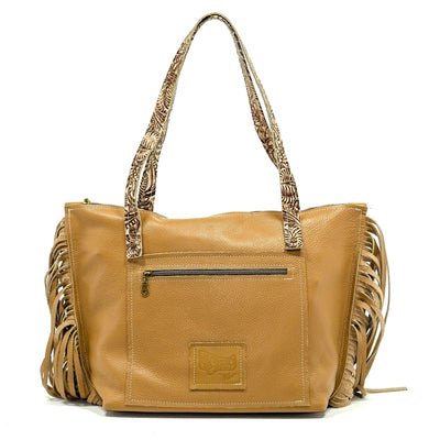 June - Tricolor w/ Ivory & Brown Dallas Tool-June-Western-Cowhide-Bags-Handmade-Products-Gifts-Dancing Cactus Designs
