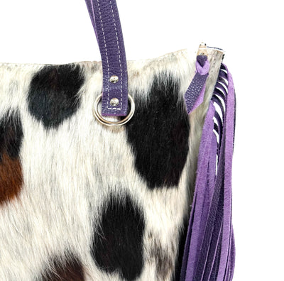 June - Tricolor w/ No Embossed-June-Western-Cowhide-Bags-Handmade-Products-Gifts-Dancing Cactus Designs