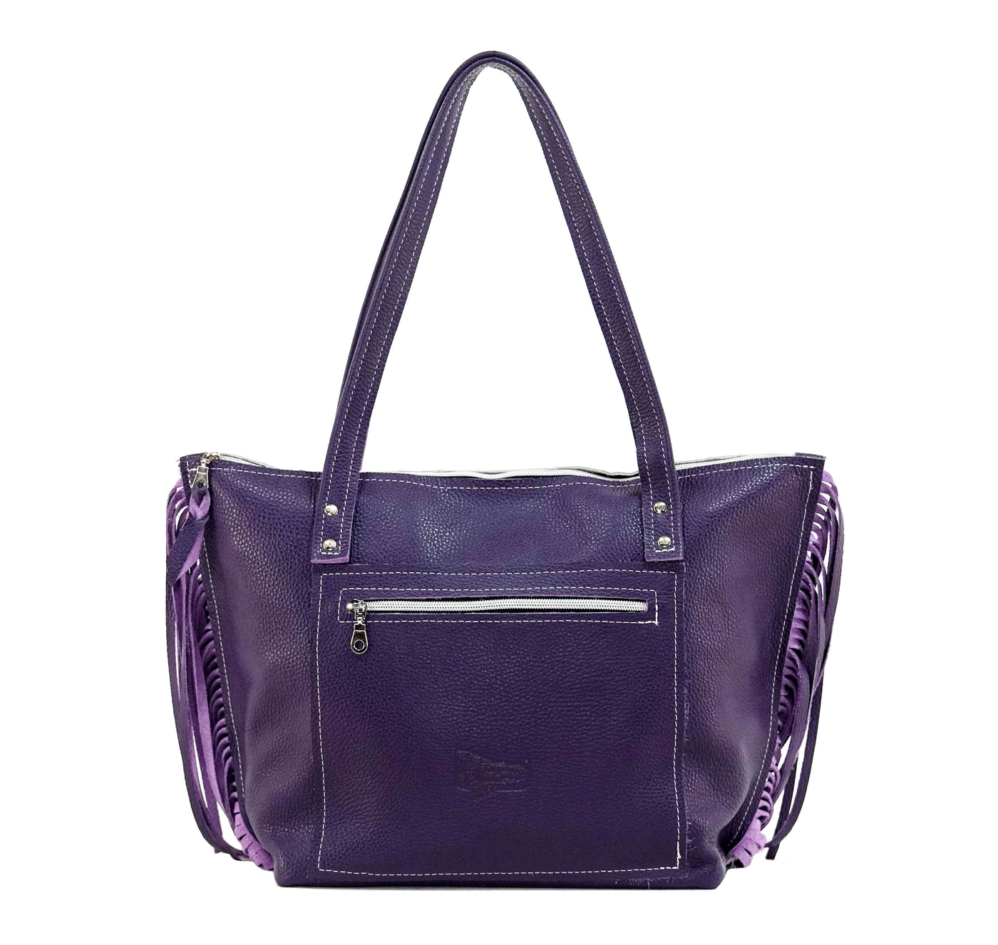 June - Tricolor w/ No Embossed-June-Western-Cowhide-Bags-Handmade-Products-Gifts-Dancing Cactus Designs