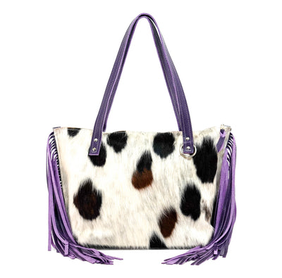 June - Tricolor w/ No Embossed-June-Western-Cowhide-Bags-Handmade-Products-Gifts-Dancing Cactus Designs
