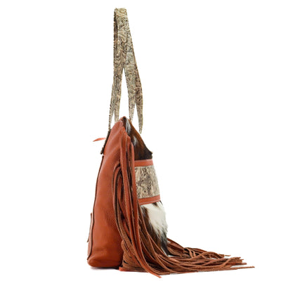 June - Tricolor w/ Wildflower-June-Western-Cowhide-Bags-Handmade-Products-Gifts-Dancing Cactus Designs
