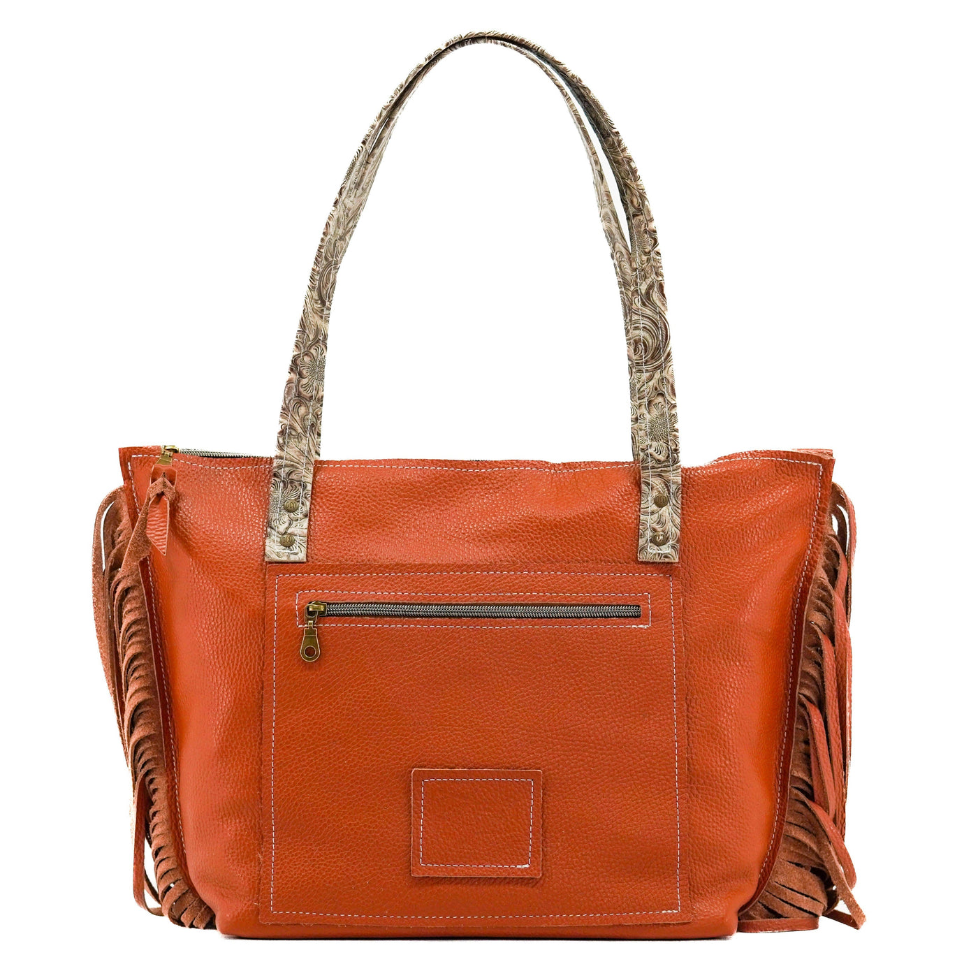 June - Tricolor w/ Wildflower-June-Western-Cowhide-Bags-Handmade-Products-Gifts-Dancing Cactus Designs