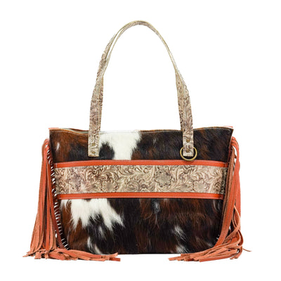 June - Tricolor w/ Wildflower-June-Western-Cowhide-Bags-Handmade-Products-Gifts-Dancing Cactus Designs