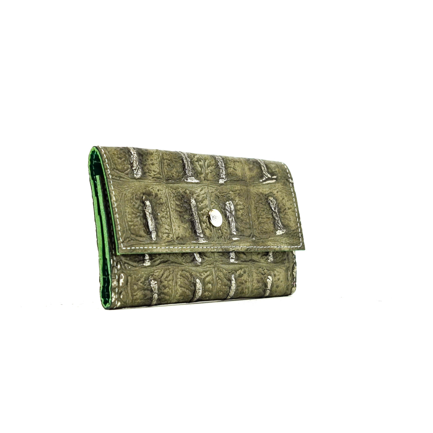 Kacey Wallet - All Embossed w/ Antique Jumbo Croc-Kacey Wallet-Western-Cowhide-Bags-Handmade-Products-Gifts-Dancing Cactus Designs
