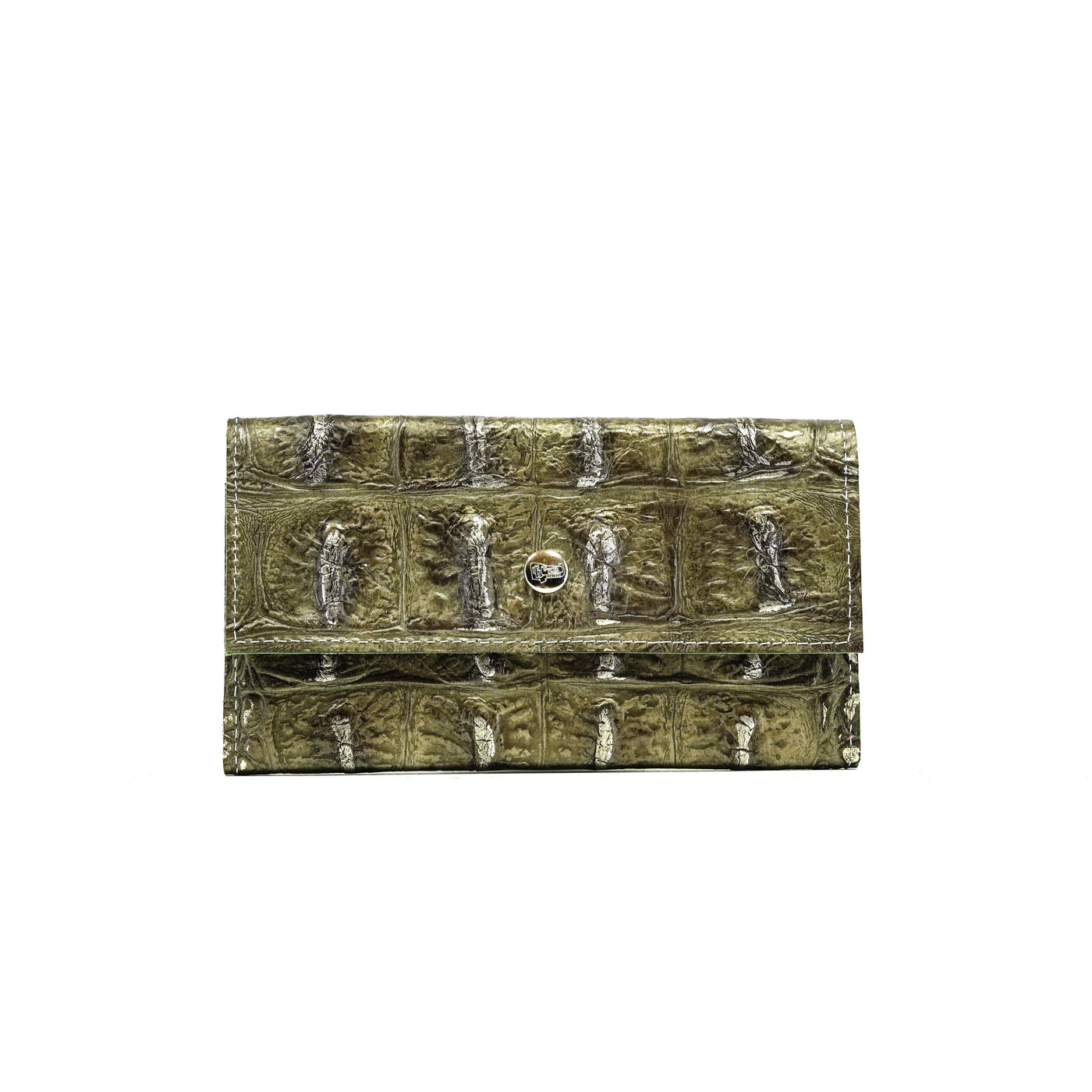 Kacey Wallet - All Embossed w/ Antique Jumbo Croc-Kacey Wallet-Western-Cowhide-Bags-Handmade-Products-Gifts-Dancing Cactus Designs