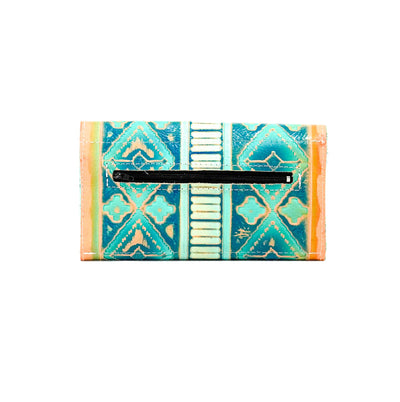 Kacey Wallet - All Embossed w/ Margaritaville Navajo-Kacey Wallet-Western-Cowhide-Bags-Handmade-Products-Gifts-Dancing Cactus Designs