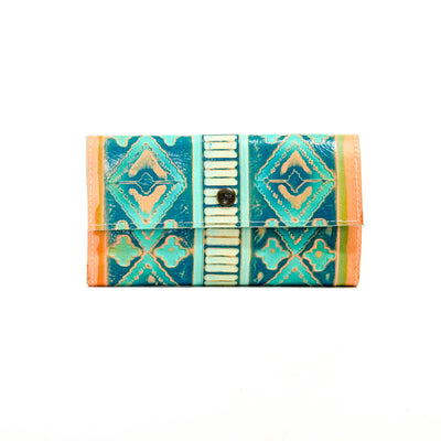 Kacey Wallet - All Embossed w/ Margaritaville Navajo-Kacey Wallet-Western-Cowhide-Bags-Handmade-Products-Gifts-Dancing Cactus Designs