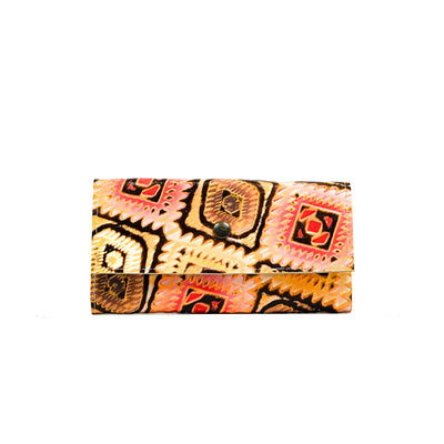 Kacey Wallet - All Embossed w/ Moab Aztec-Kacey Wallet-Western-Cowhide-Bags-Handmade-Products-Gifts-Dancing Cactus Designs