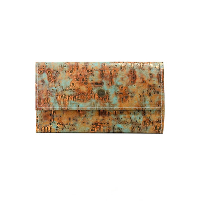 Kacey Wallet - All Embossed w/ Patina Driftwood-Kacey Wallet-Western-Cowhide-Bags-Handmade-Products-Gifts-Dancing Cactus Designs
