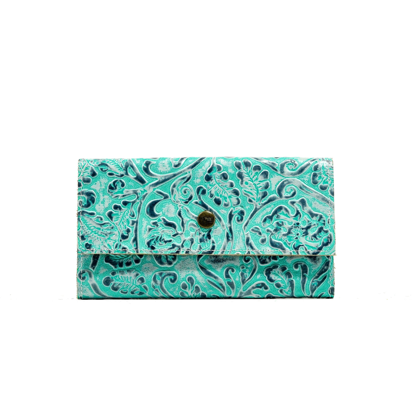 Kacey Wallet - All Embossed w/ Royston Tool-Kacey Wallet-Western-Cowhide-Bags-Handmade-Products-Gifts-Dancing Cactus Designs