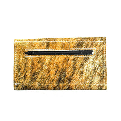 Kacey Wallet - Brindle w/ Amethyst Croc-Kacey Wallet-Western-Cowhide-Bags-Handmade-Products-Gifts-Dancing Cactus Designs