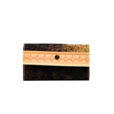 Kacey Wallet - Brindle w/ Margaritaville Navajo-Kacey Wallet-Western-Cowhide-Bags-Handmade-Products-Gifts-Dancing Cactus Designs