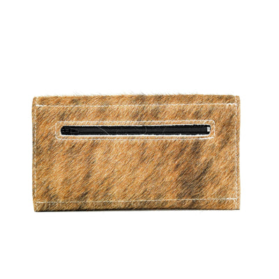 Kacey Wallet - Brindle w/ Midnight Caracole-Kacey Wallet-Western-Cowhide-Bags-Handmade-Products-Gifts-Dancing Cactus Designs