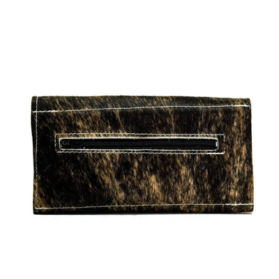Kacey Wallet - Brindle w/ Sea Glass Tool-Kacey Wallet-Western-Cowhide-Bags-Handmade-Products-Gifts-Dancing Cactus Designs