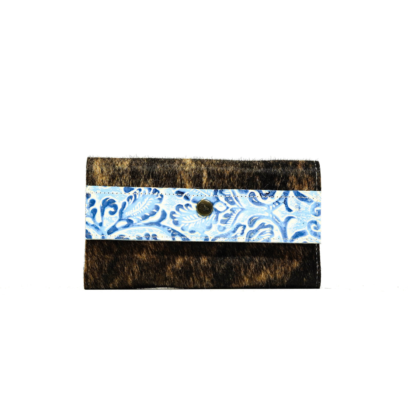Kacey Wallet - Dark Brindle w/ Galaxy Tool-Kacey Wallet-Western-Cowhide-Bags-Handmade-Products-Gifts-Dancing Cactus Designs