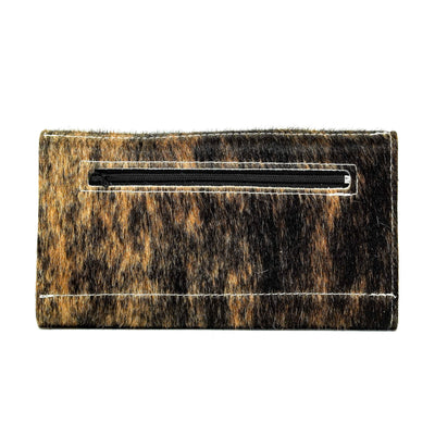 Kacey Wallet - Exotic Brindle w/ Ivory & Bronze Aztec-Kacey Wallet-Western-Cowhide-Bags-Handmade-Products-Gifts-Dancing Cactus Designs
