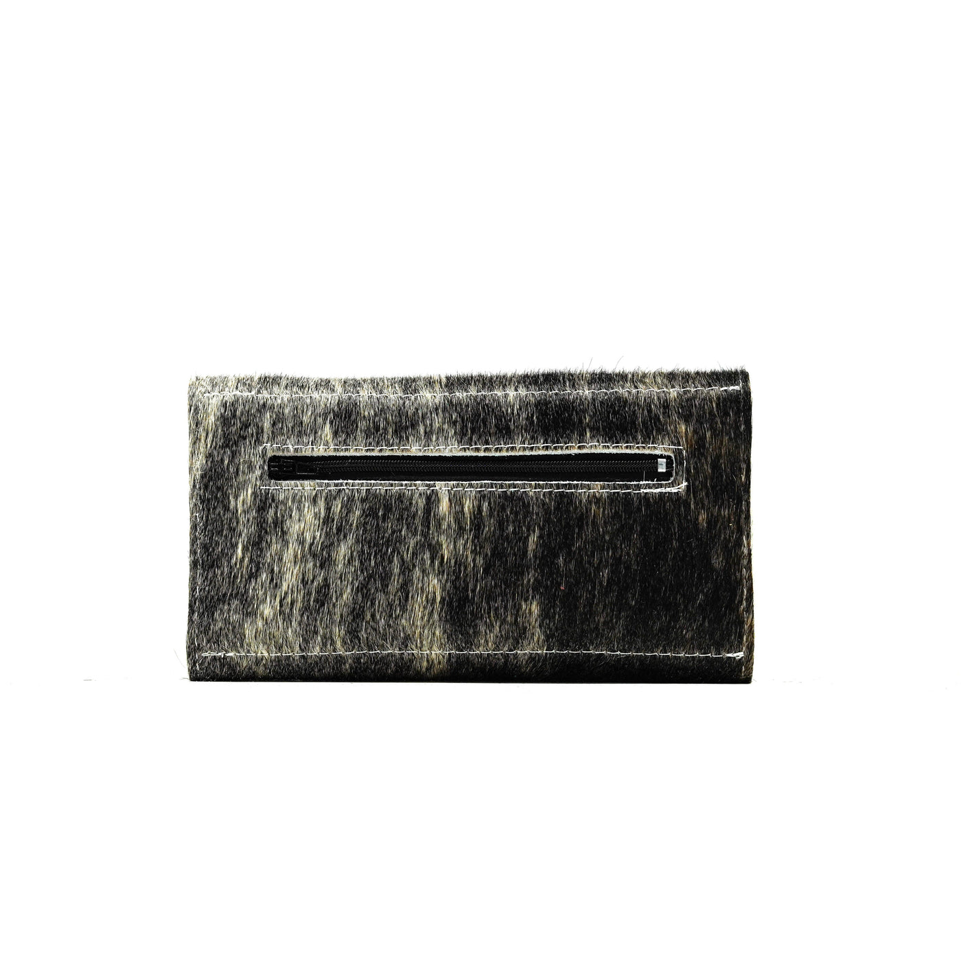 Kacey Wallet - Grey Brindle w/ Silver Tool-Kacey Wallet-Western-Cowhide-Bags-Handmade-Products-Gifts-Dancing Cactus Designs