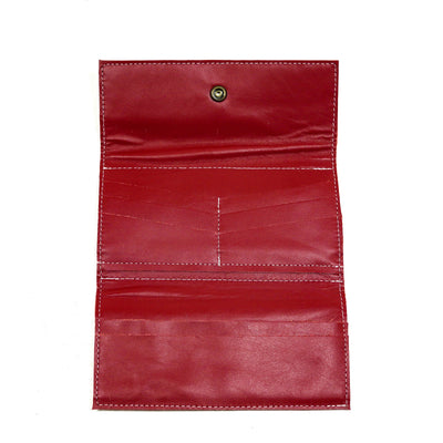 Kacey Wallet - Light Brindle w/ Burgundy Autumn-Kacey Wallet-Western-Cowhide-Bags-Handmade-Products-Gifts-Dancing Cactus Designs