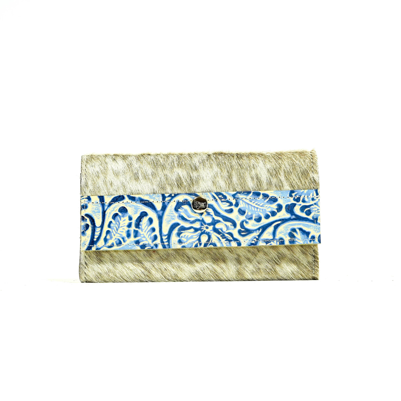 Kacey Wallet - Light Brindle w/ Galaxy Tool-Kacey Wallet-Western-Cowhide-Bags-Handmade-Products-Gifts-Dancing Cactus Designs