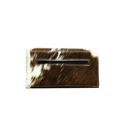 Kacey Wallet - Long Brindle w/ Moab Aztec-Kacey Wallet-Western-Cowhide-Bags-Handmade-Products-Gifts-Dancing Cactus Designs