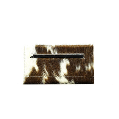 Kacey Wallet - Long Brindle w/ Royston Aztec-Kacey Wallet-Western-Cowhide-Bags-Handmade-Products-Gifts-Dancing Cactus Designs