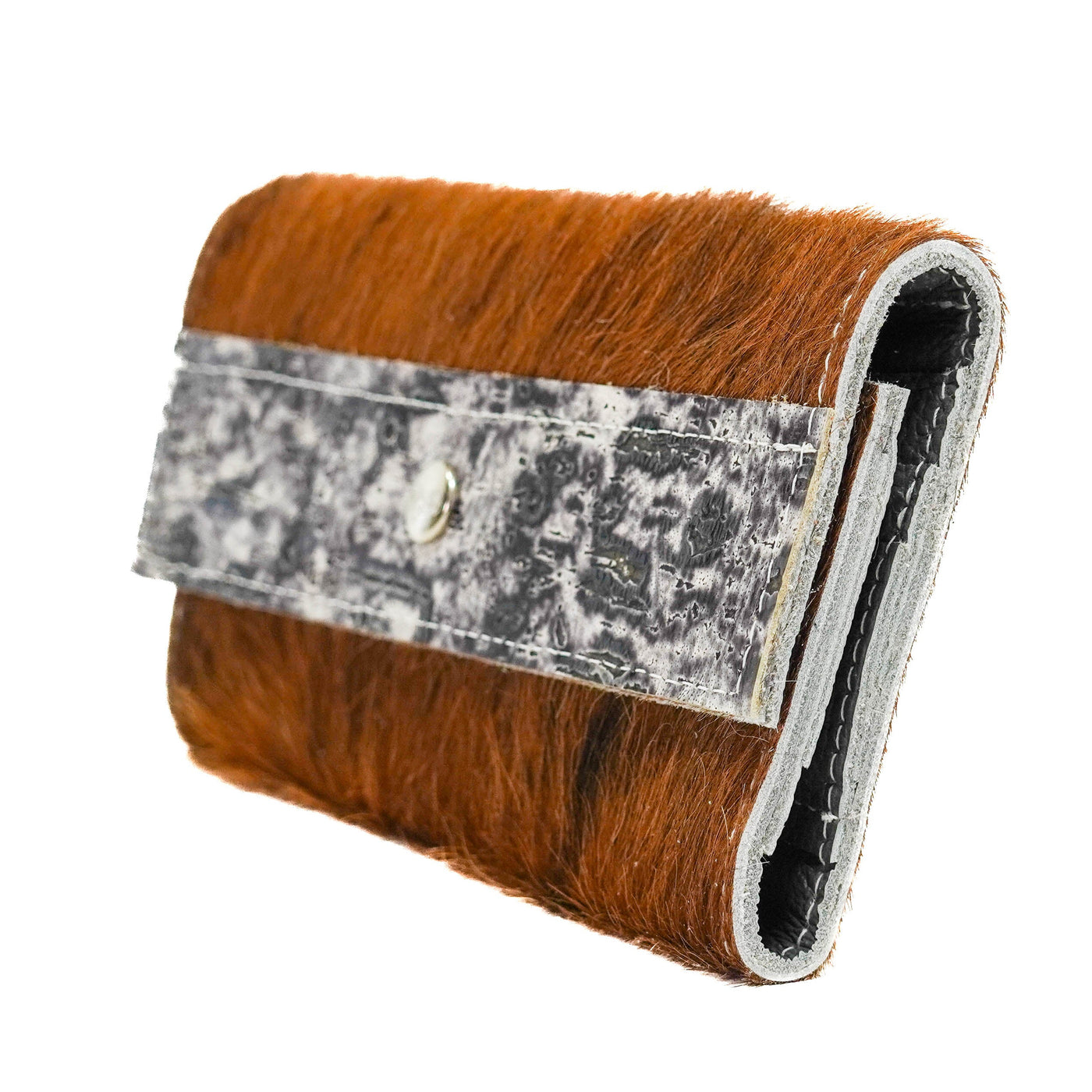 Kacey Wallet - Red Brindle w/ Smokeshow Driftwood-Kacey Wallet-Western-Cowhide-Bags-Handmade-Products-Gifts-Dancing Cactus Designs