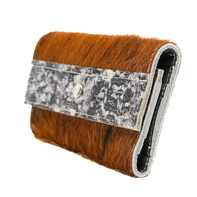 Kacey Wallet - Red Brindle w/ Smokeshow Driftwood-Kacey Wallet-Western-Cowhide-Bags-Handmade-Products-Gifts-Dancing Cactus Designs