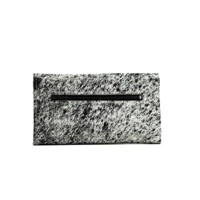 Kacey Wallet - Salt & Pepper w/ Galaxy Tool-Kacey Wallet-Western-Cowhide-Bags-Handmade-Products-Gifts-Dancing Cactus Designs