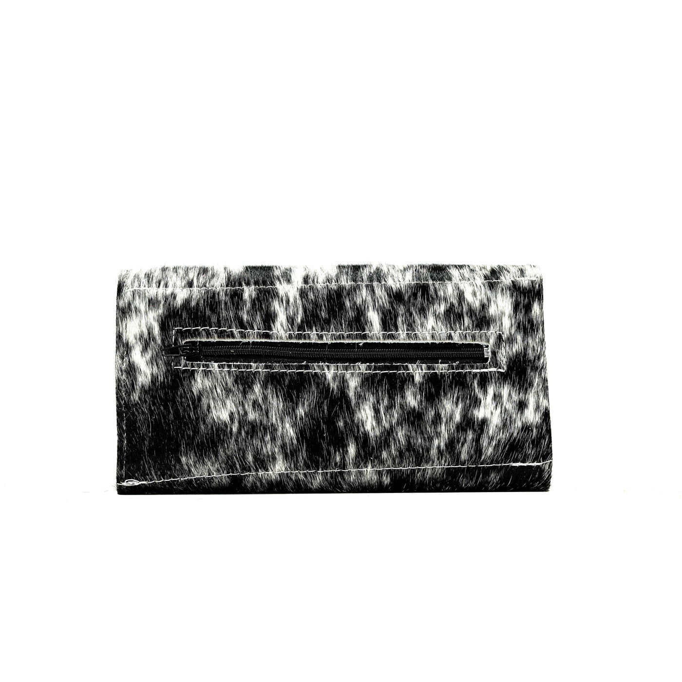 Kacey Wallet - Salt/Pepper w/ Orchid Tool-Kacey Wallet-Western-Cowhide-Bags-Handmade-Products-Gifts-Dancing Cactus Designs