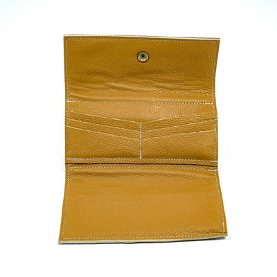 Kacey Wallet - Salt/Pepper w/ Orchid Tool-Kacey Wallet-Western-Cowhide-Bags-Handmade-Products-Gifts-Dancing Cactus Designs