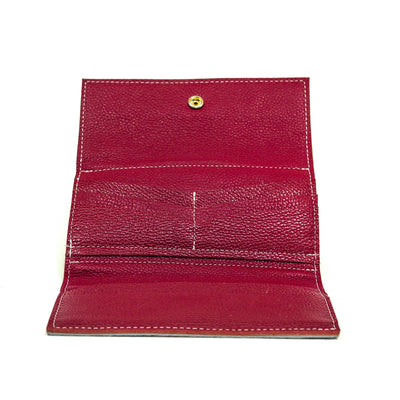 Kacey Wallet - Salt/Pepper w/ Red Tool-Kacey Wallet-Western-Cowhide-Bags-Handmade-Products-Gifts-Dancing Cactus Designs